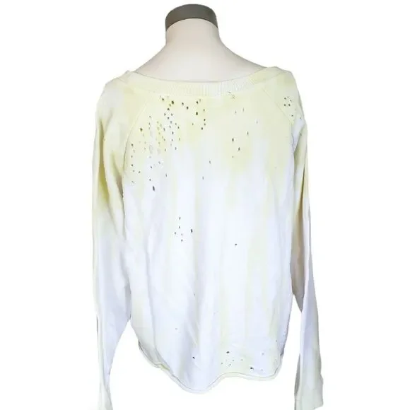 GENERATION LOVE Andrews yellow tie dye cut out sweatshirt pullover Size S NEW - Picture 2 of 11